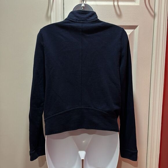 LRL Jeans Co Jacket Womens Blue Full Zip Snaps Pockets Preppy Casual Mandarin S - Picture 4 of 12